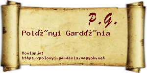 Polónyi Gardénia névjegykártya